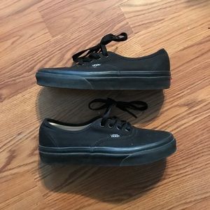 Black on black Vans